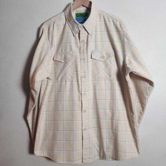 Dixxon Other - Dixxon Flannel Co Shirt Mens XL Tan Plaid The Canal Long Sleeve Button Front